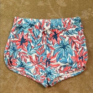Southern Tide High Cut Cotton Floral Shorts, Small
